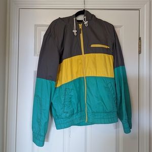 BDG Colorblock Retro Windbreaker from Urban Outfitters (Large)